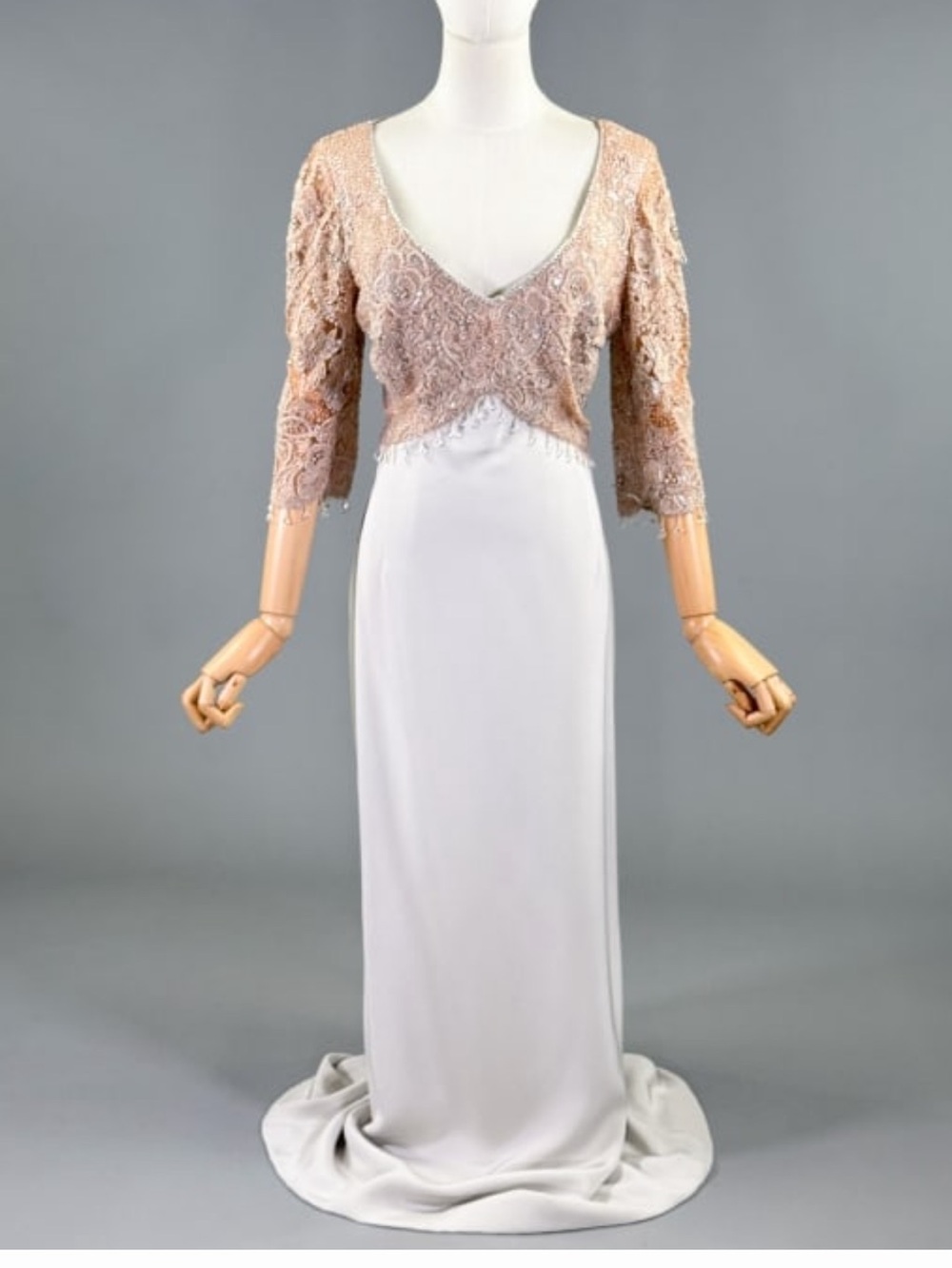 Vintage 1980s Escada Couture Beaded Evening Gown